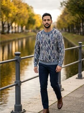 Crossings by Macy’s Men’s XL Designed Geneco Fair Aisle Crewneck Style Sweater